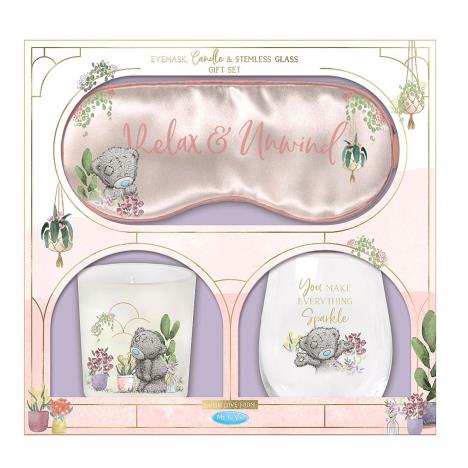 Relax & Unwind Eye Mask Glass & Candle Me to You Gift Set £14.99